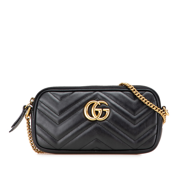 Pre-Loved Gucci Mini GG Marmont Matelasse Leather Camera Crossbody - Picture 1 of 12